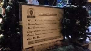 Denver Christkindl Market German Food Sign