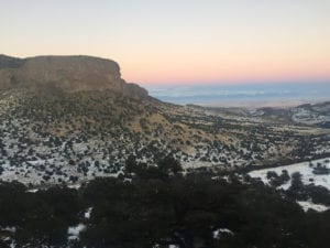 Natural Arch Sangre De Cristo Mountains Sunset