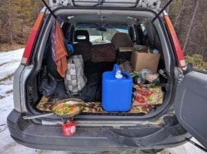 CRV Trunk Camping