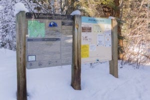 Snowshoeing Vallecito Creek Trailhead Sign