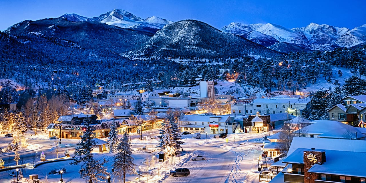 Estes Park Village Colorado Winter