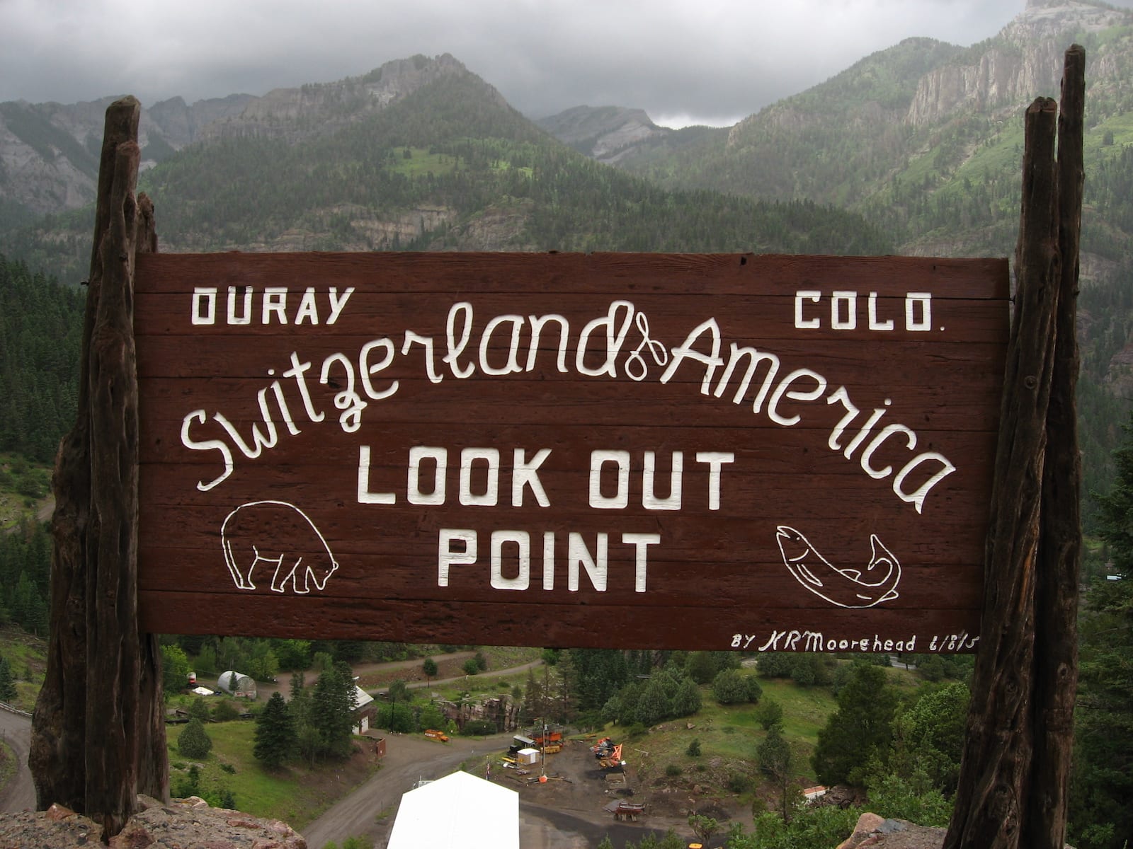 Colorado Town Motto Ouray Welcome Sign