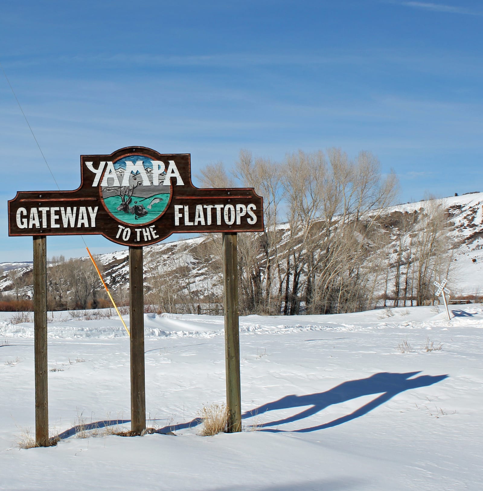 Colorado Town Motto Yampa Welcome Sign