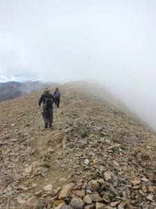 Mount Sherman CO Hiking Summit Storm