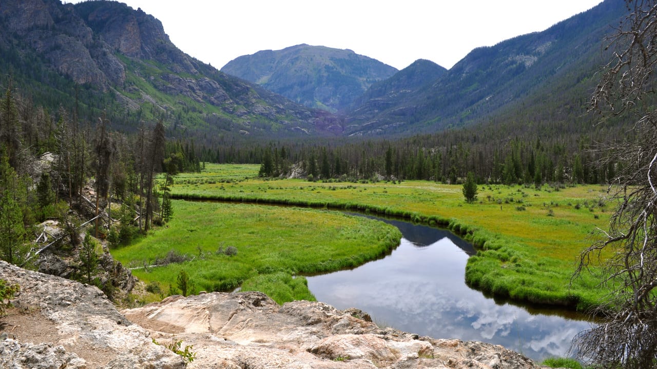 Adams Falls Hiking Trail Meadows Overlook Grand Lake Colorado