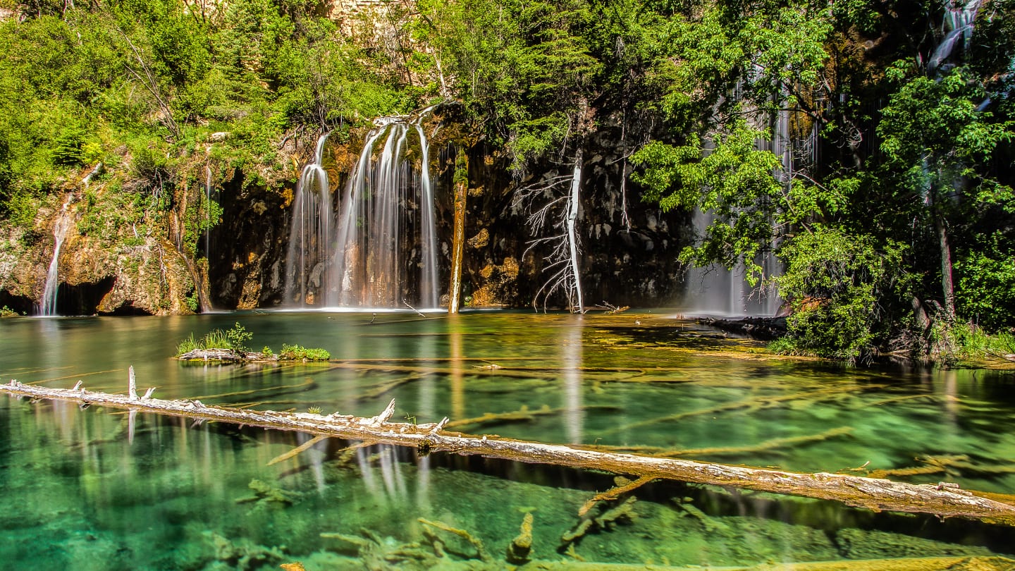 Visit Colorado Hanging Lake Waterfall Spring