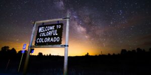 Colorful Colorado Welcome Night Stars