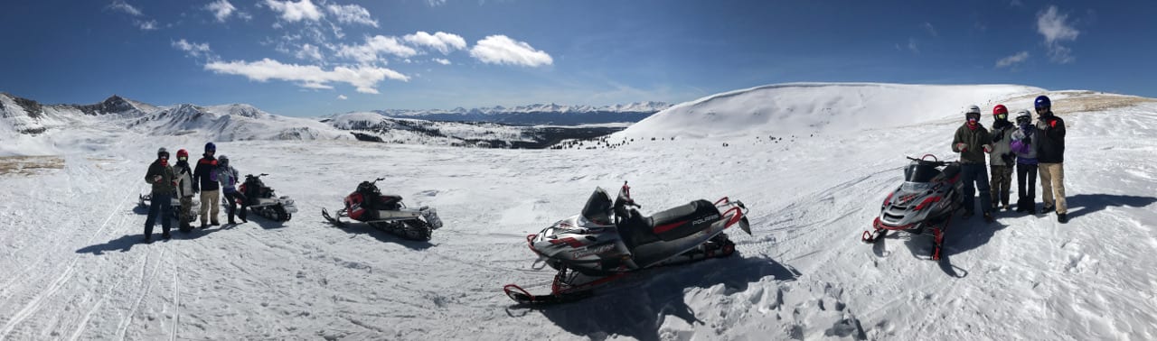 Snowmobiling Summit County Colorado Panorama