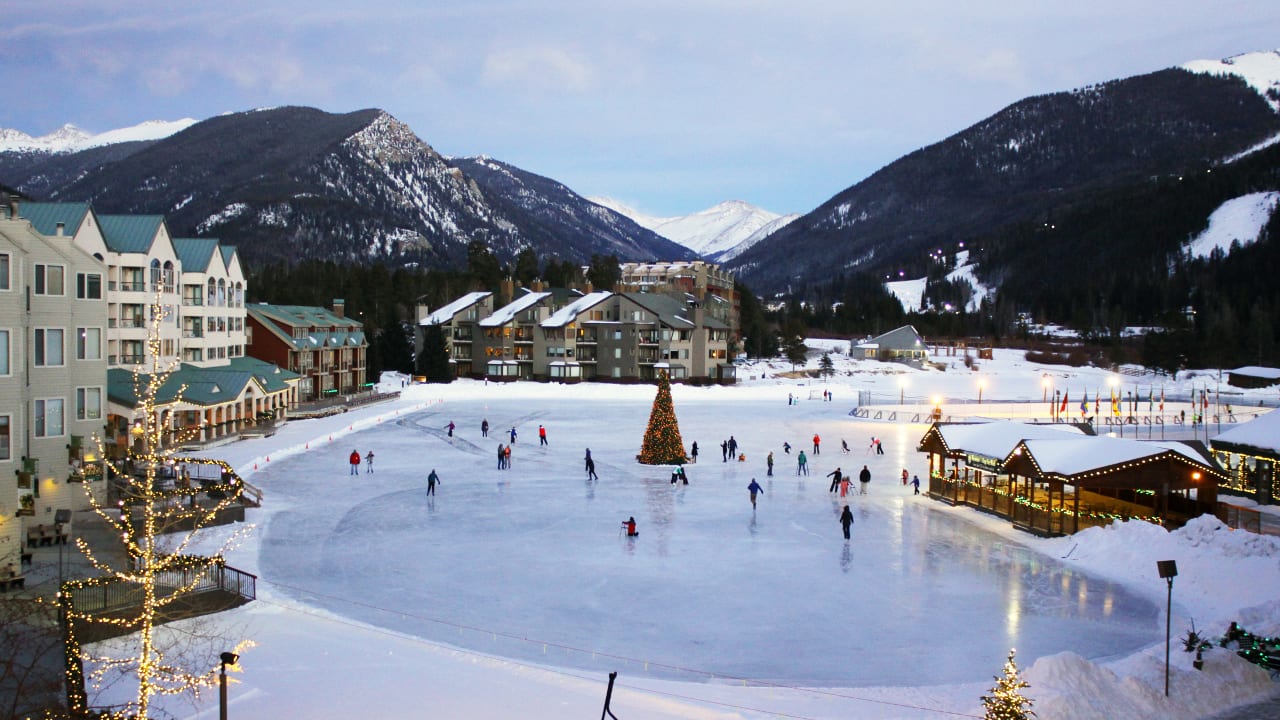 Keystone Lakeside Village Ice Skating Colorado