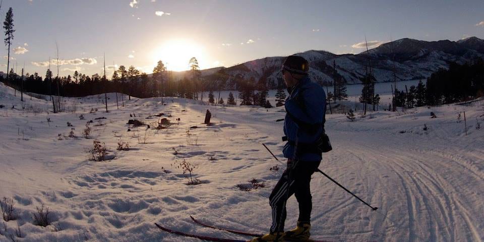 Vallecito Lake Nordic Skiing Sunset