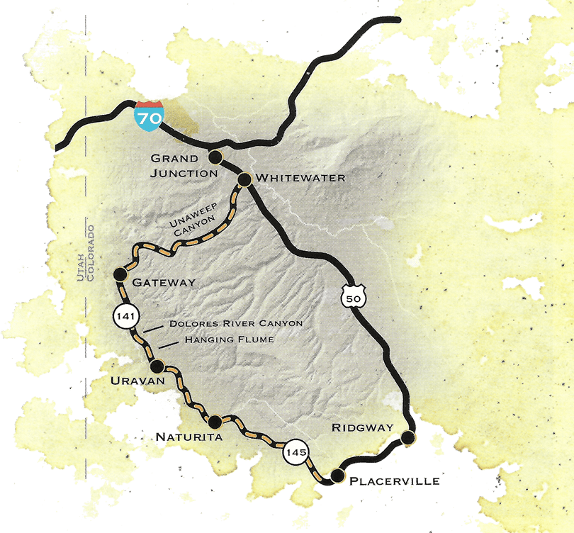 Unaweep Tabeguache National Scenic Byway – Whitewater-Placerville, CO