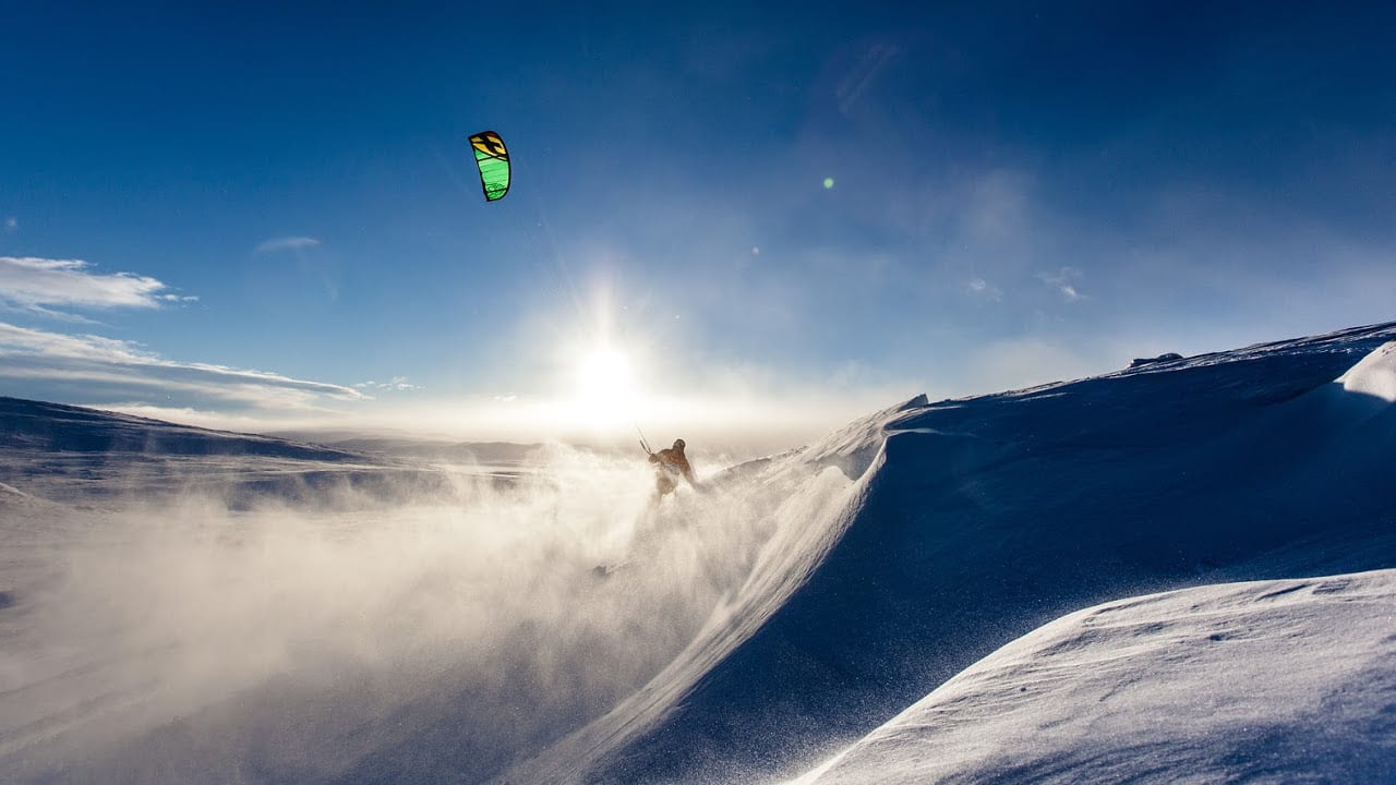 Snow Kite Skiing Lake Dillon Colorado