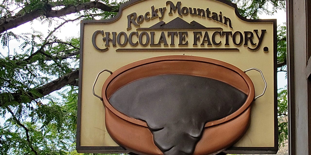 Rocky Mountain Chocolate Factory Sign Durango Colorado