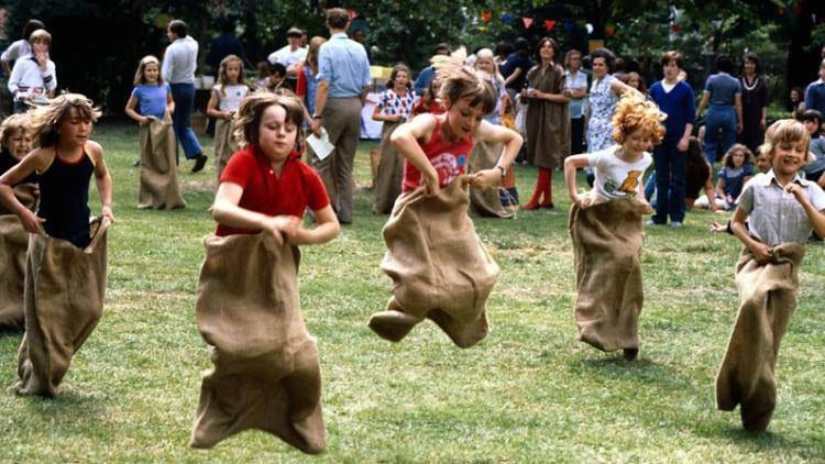 Bronc Day Festival Sack Race Green Mountain Falls Colorado