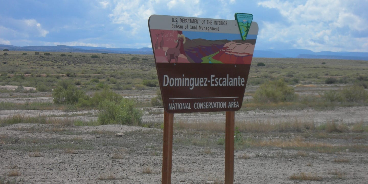 Dominguez-Escalante National Conservation Area Sign