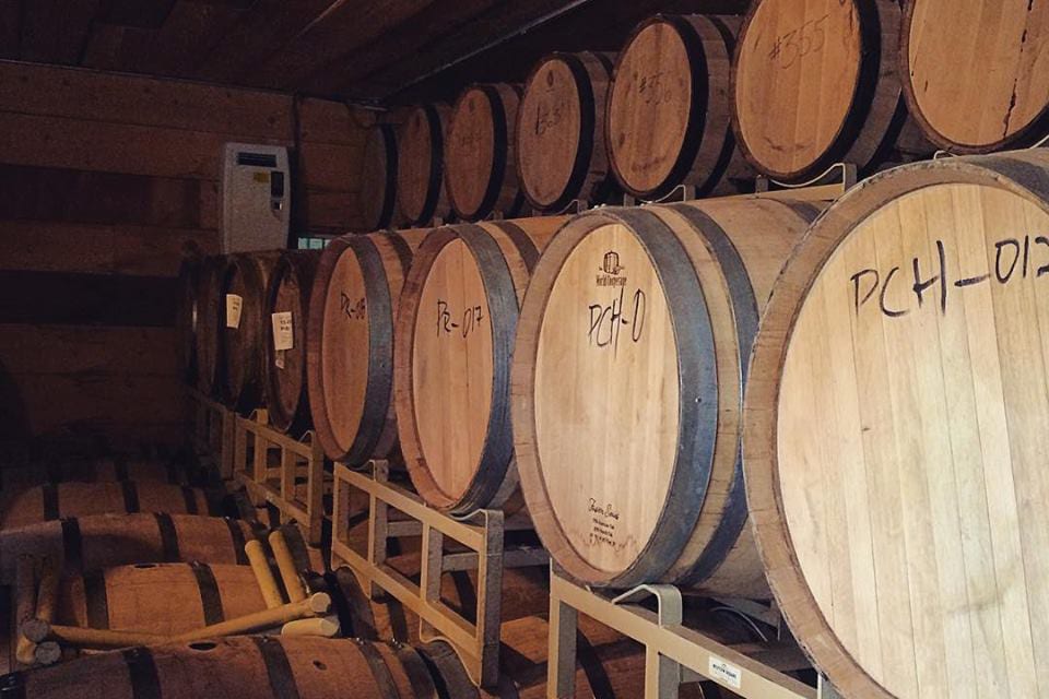 Peach Street Distillers Whiskey Barrels