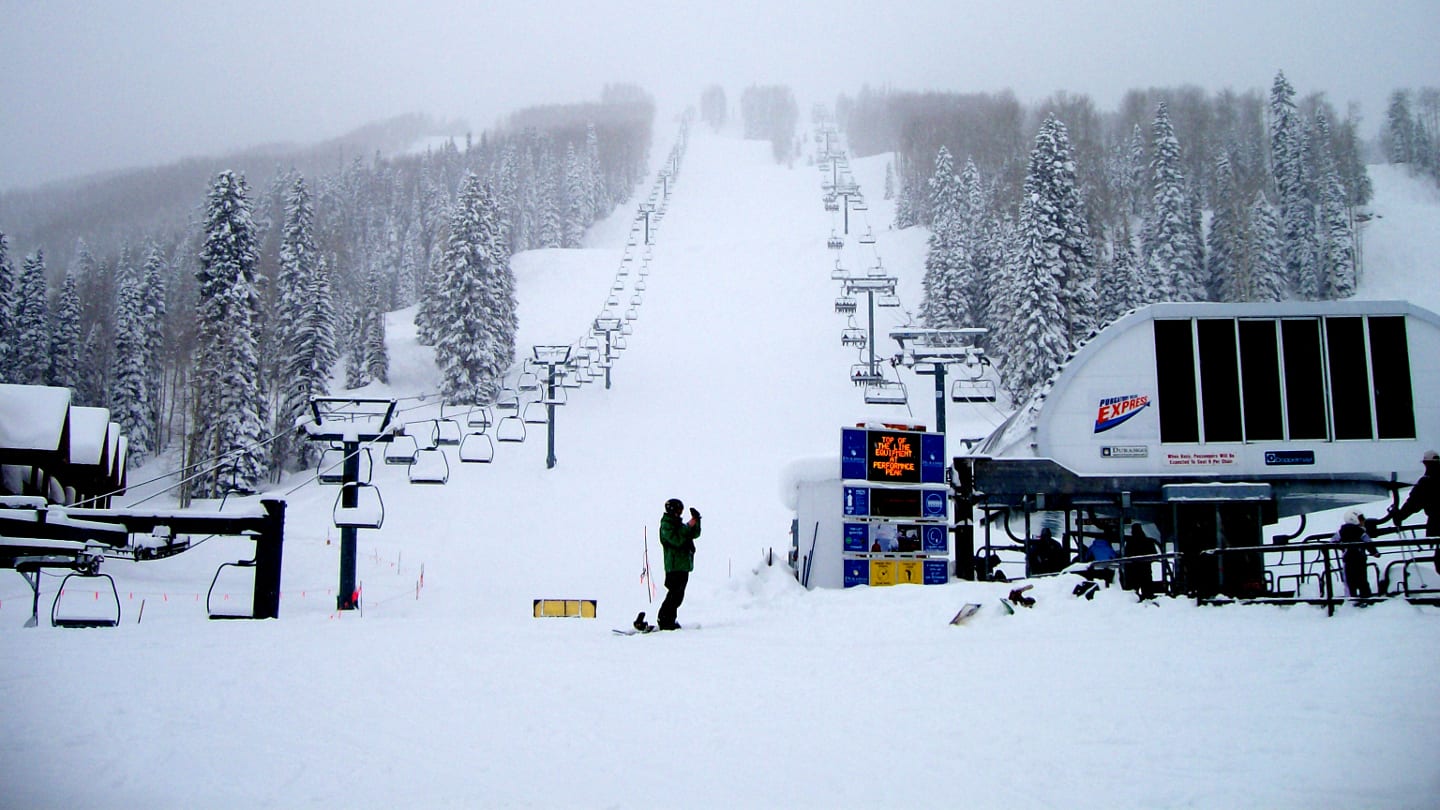Purgatory Mountain Ski Resort Snowy Day