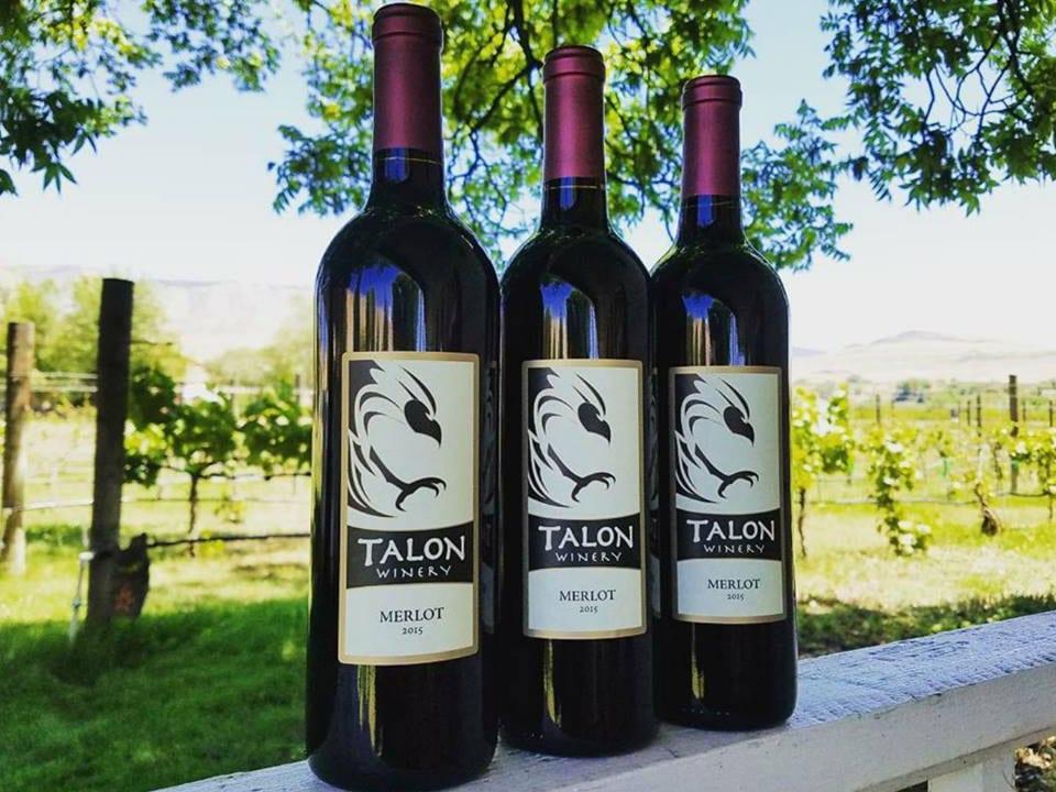 Talon Winery Merlot Bottles