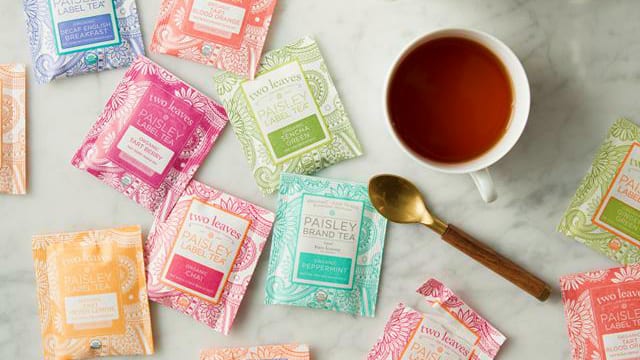 Two Leaves and a Bud Paisley Brand Tea