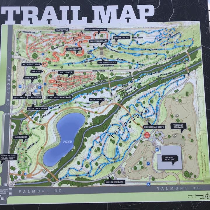 Valmont Bike Park Trail Map