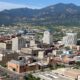 Colorado Springs Downtown Skyline Mountains