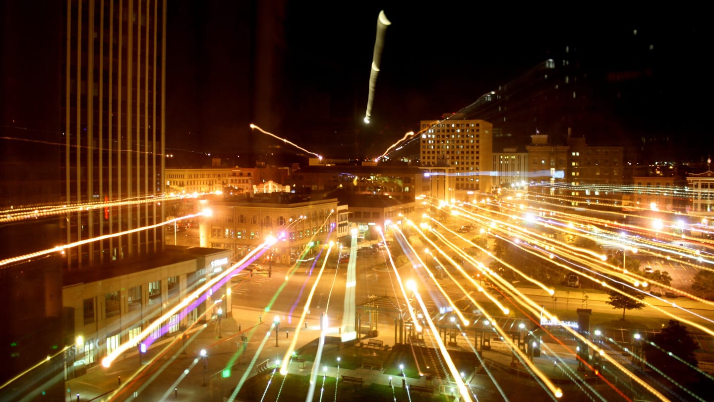 Colorado Springs Downtown Night Lights