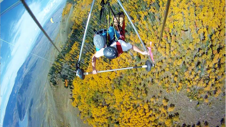 Hang Glide Colorado Golden Autumn Aspens