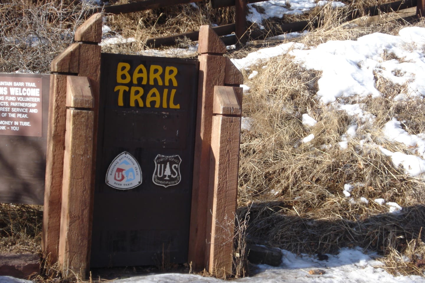 Barr Trail Colorado Trailhead Sign