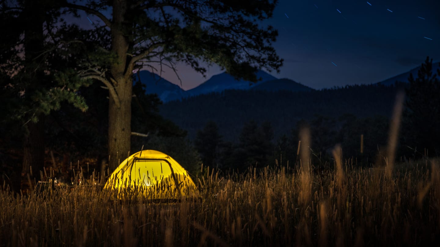 Camping Moraine Park Campground Night