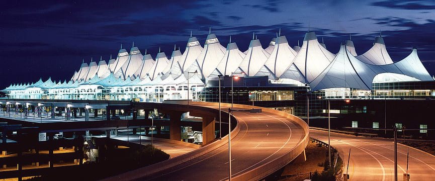 Denver International Airport West Side Night