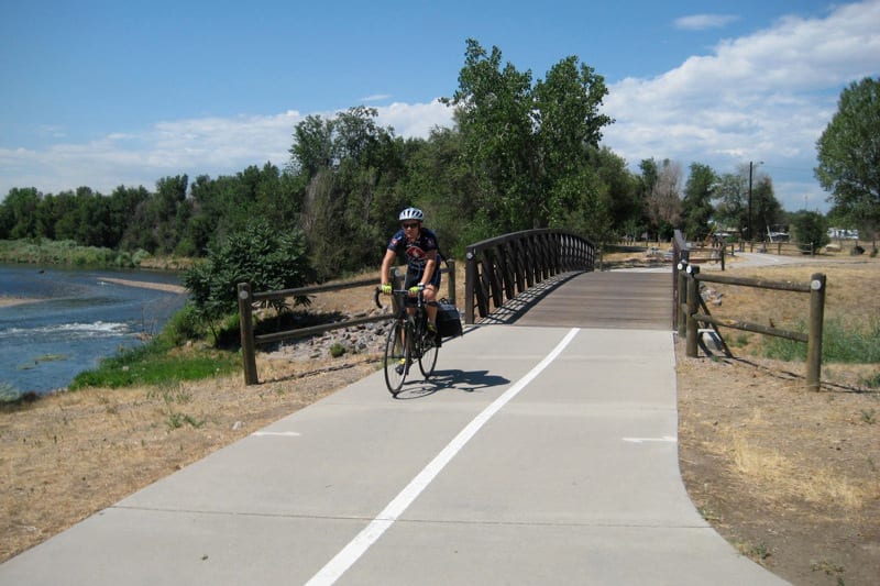 Biking South Platte River Trail Denver