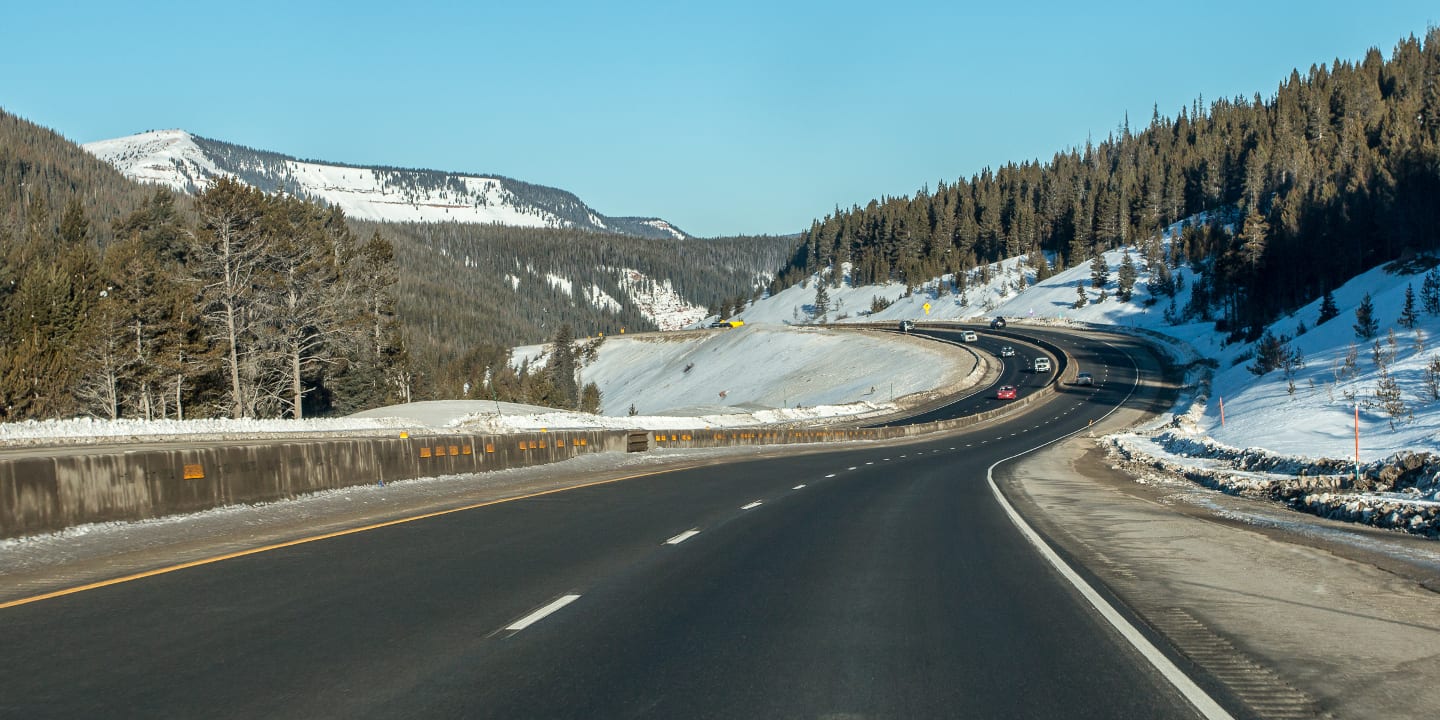 Colorado Highway Driving Rocky Mountains