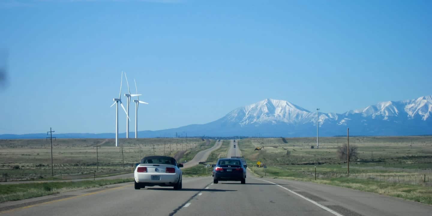 Colorado Highway Driving Wind Turbines