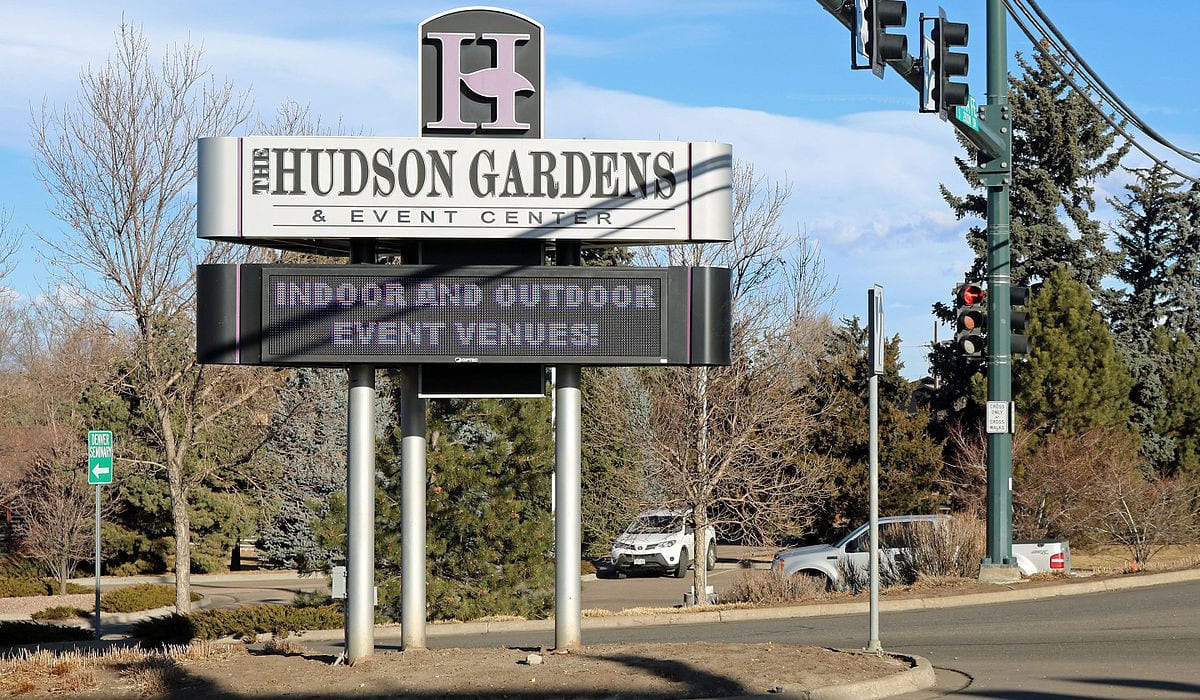 Hudson Gardens and Event Center Littleton Sign