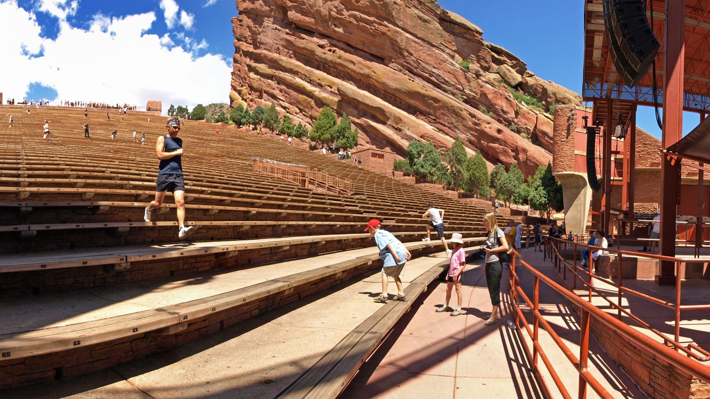 Red Rocks Amphitheatre Summer Day Joggers Morrison Colorado