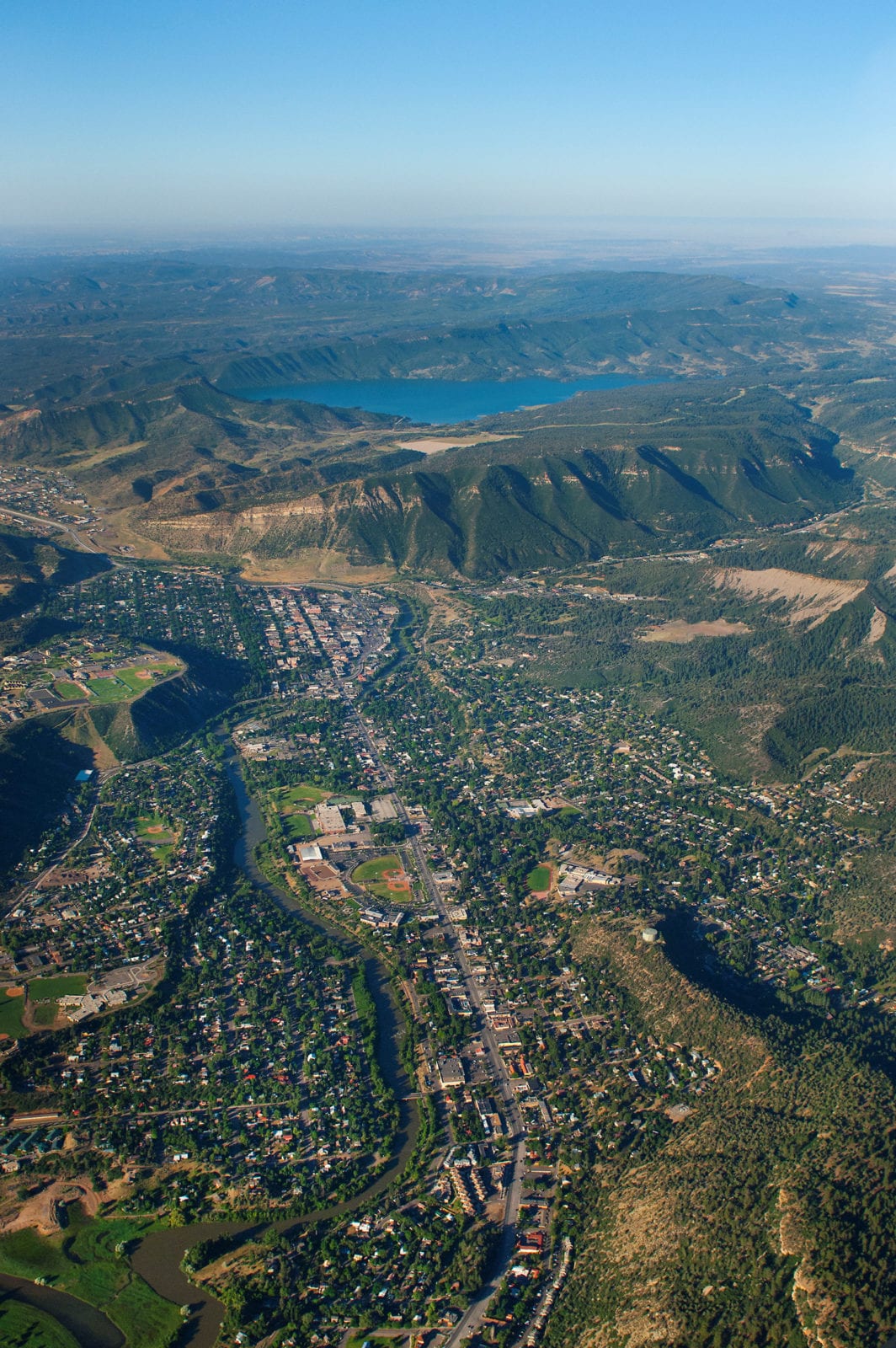 Lake Nighthorse Durango Aerial View Dam Town