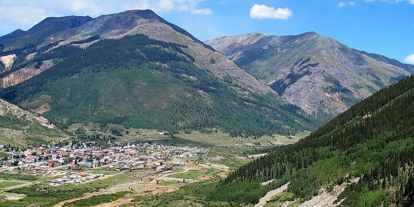 Silverton Colorado Aerial View from Molas Pass