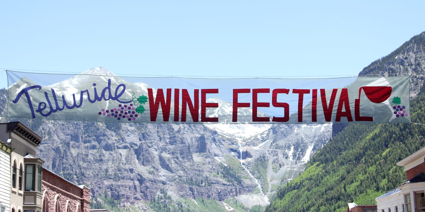 Telluride Wine Festival Street Sign