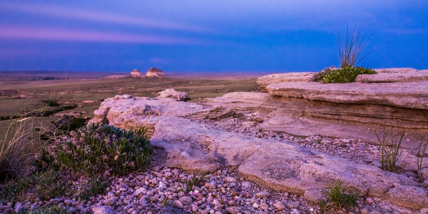 Pawnee Buttes Twilight Eastern Colorado