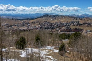 Historic Downtown Cripple Creek Winter Mountains