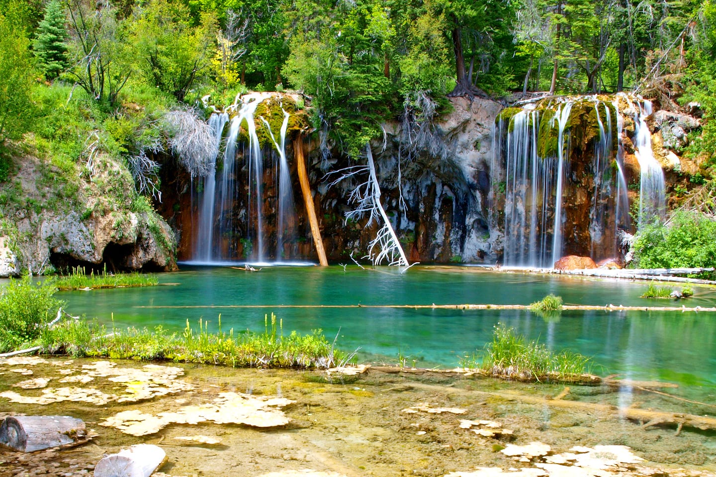 Natural Wonder Hanging Lake Waterfall Colorado