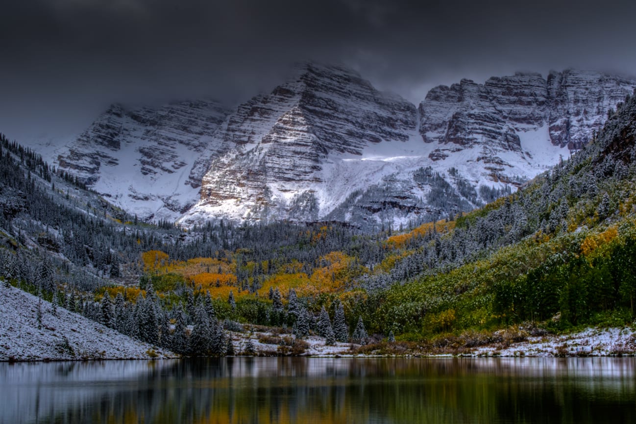 Keajaiban Alam Pegunungan Maroon Bells Danau Colorado