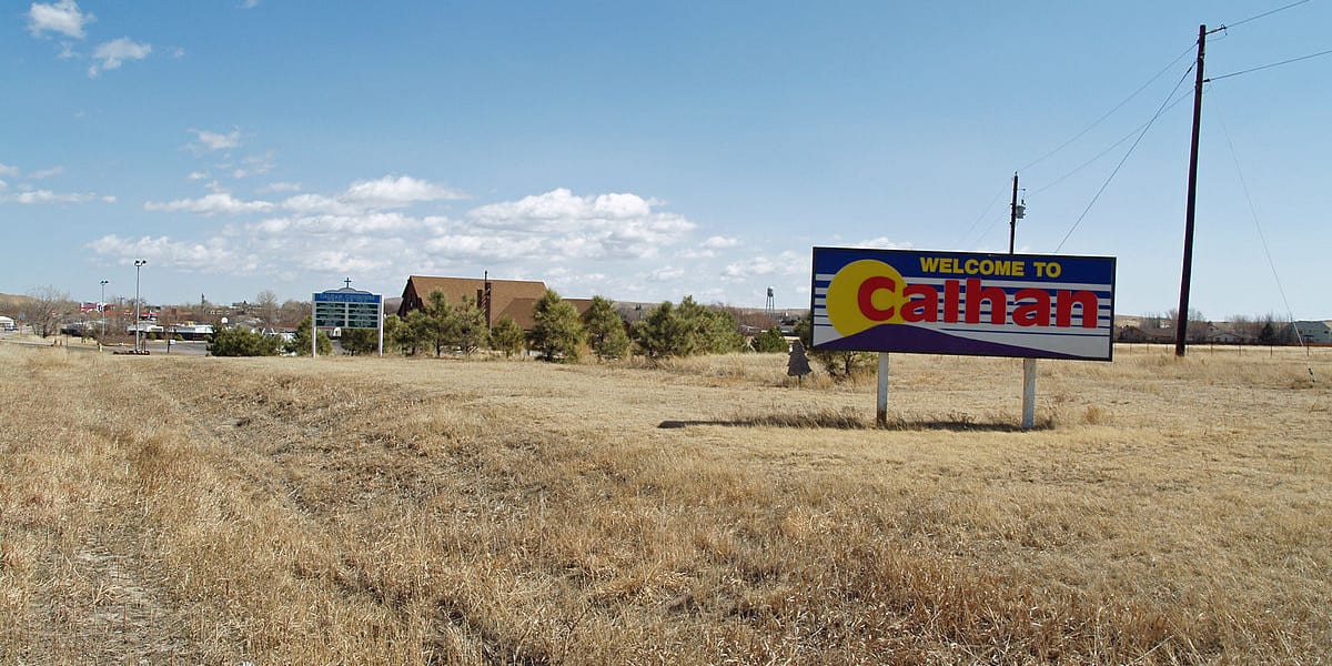 Calhan Colorado Welcome Sign