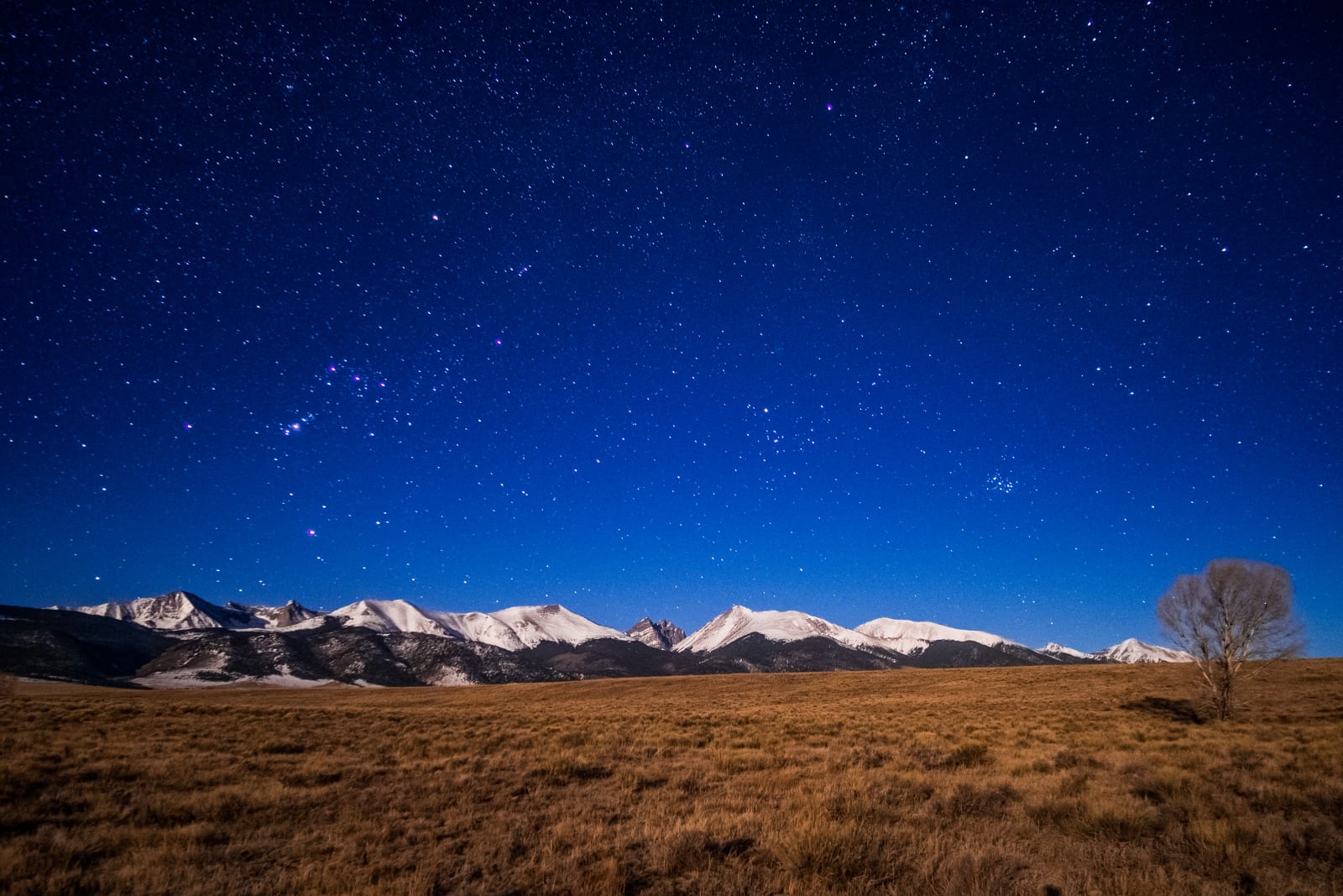 Menatap Bintang Moonlight Sangre De Cristo Mountains Colorado