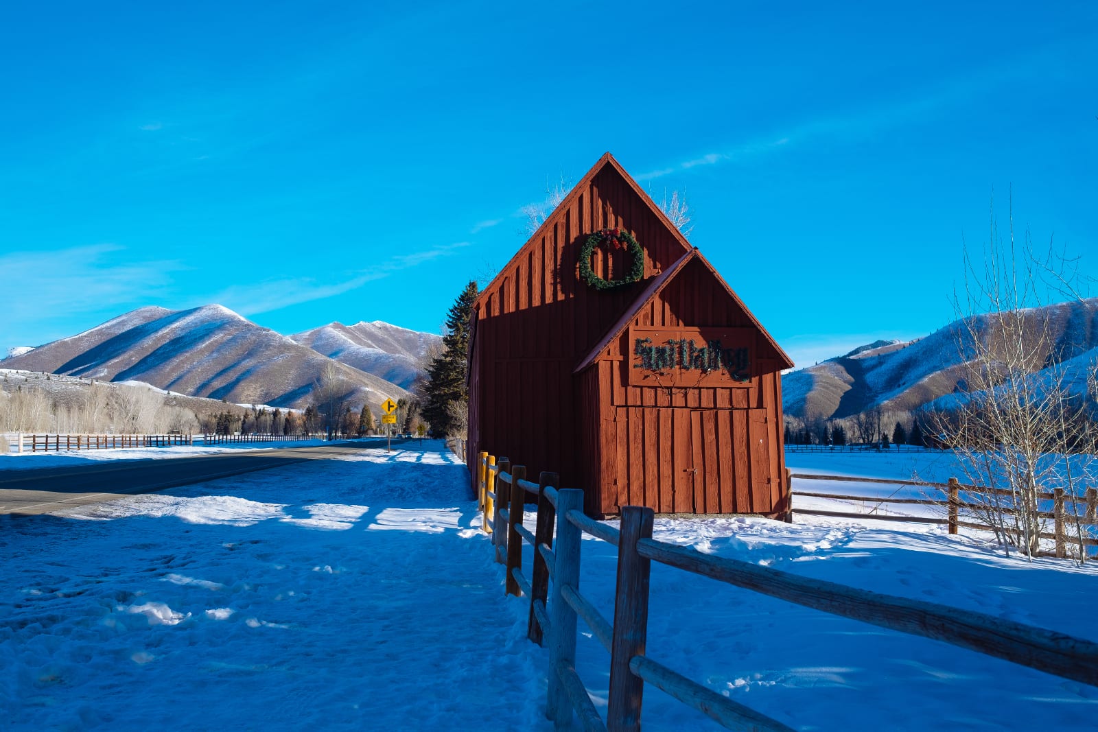 Sun Valley Idaho Mountains Winter Mailbox