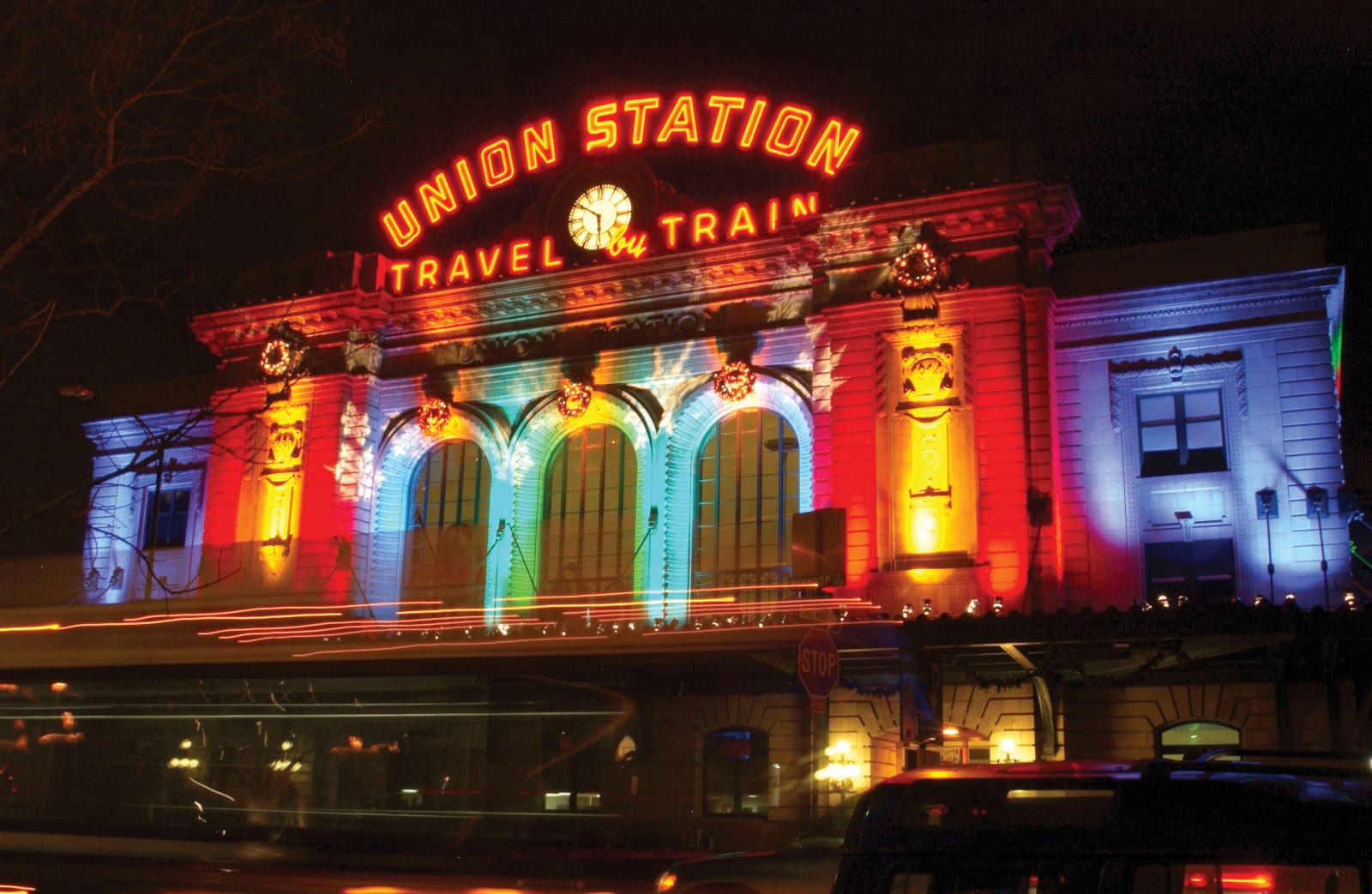 Denver Union Station Night Lights