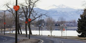 Valentines Day Loveland CO Streetlamp Hearts