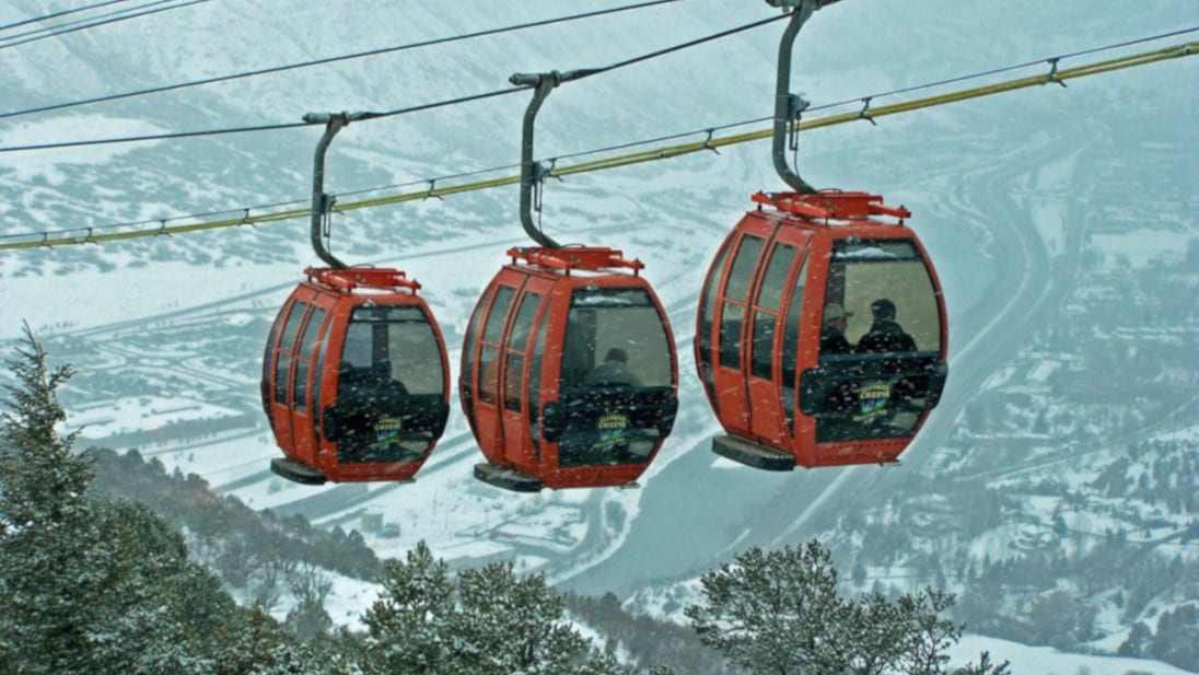 Perjalanan Musim Dingin Colorado Glenwood Caverns Aerial Tram