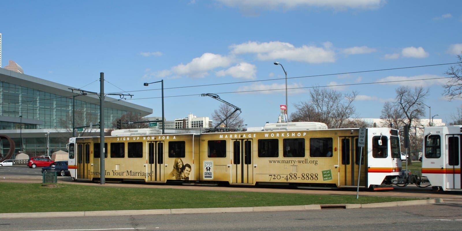 Colorado Without Car Denver RTD Light Rail Train Convention Center