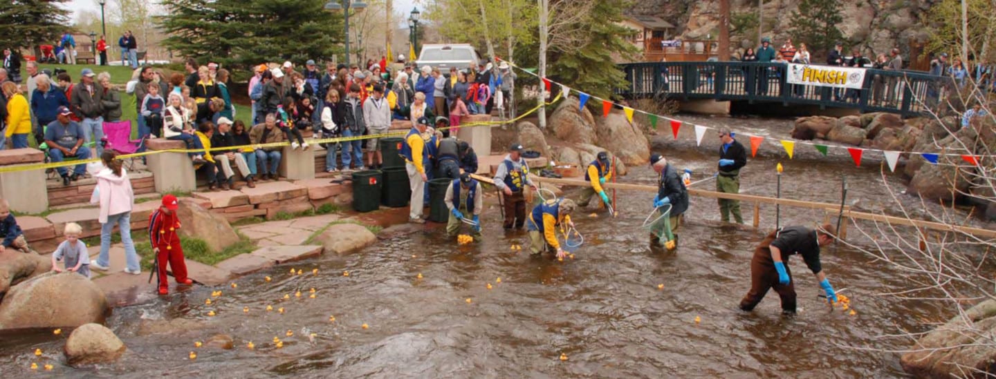 Estes Park Duck Race Finish Line